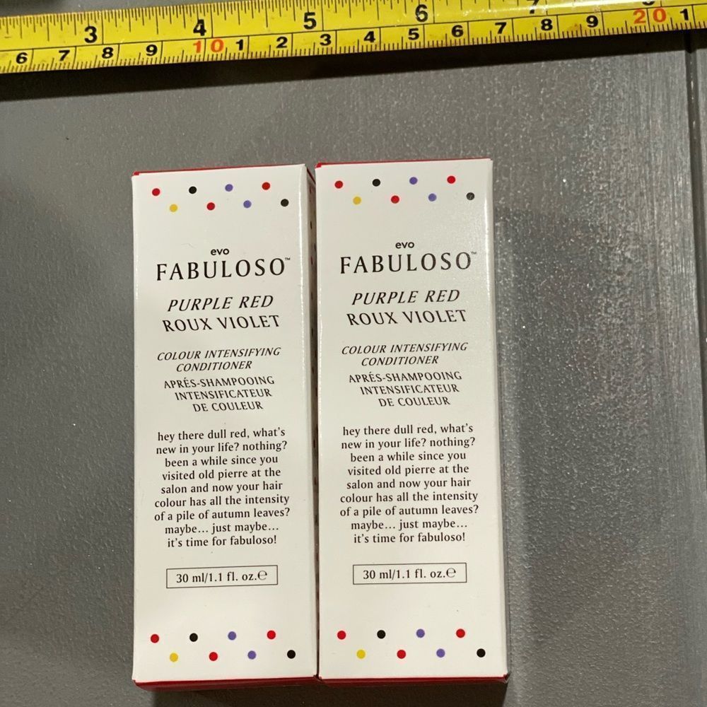 EVO fabuloso purple/red color intensifying conditioner x2